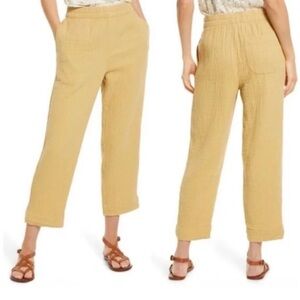 Madewell Lightspun Tapered Huston Pull-On Crop Pants size large